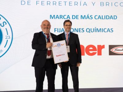fischer es elegida como la mejor marca de calidad en las fijaciones químicas